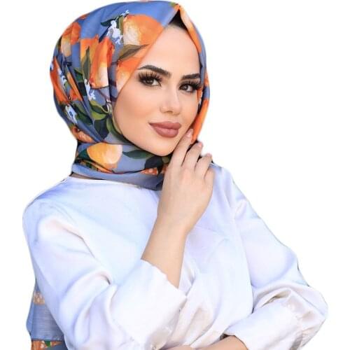 Siyane Lemon Print Shawl 75x190 Cm Cotton and Four Seasons Suitable for Use