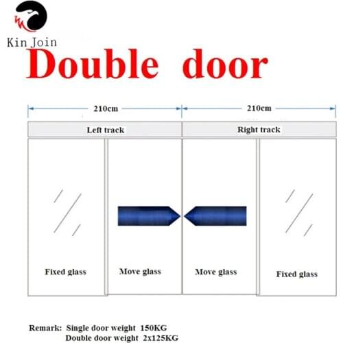 KINJOIN Double Door For Glass Door Used By Shopping Mall Or Hospitals Automatic Sliding Door Opener For Glass Door Gate