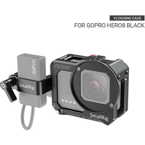 SmallRig gopro hero 8 black Vlogging Rig Video Camera Cage and Mic Adapter Holder for GoPro HERO8 Black Vlog Accessories 2678
