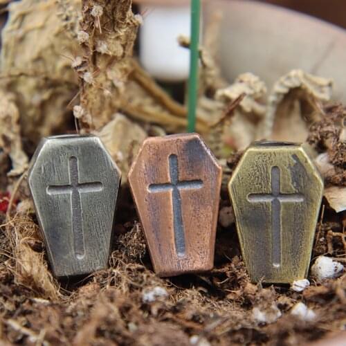Cross Shield Knife Bead Lanyard Pendant Jewelry Brass Christian EDC Outdoor Tool Paracord Bracelet DIY Religious Charm Accessory