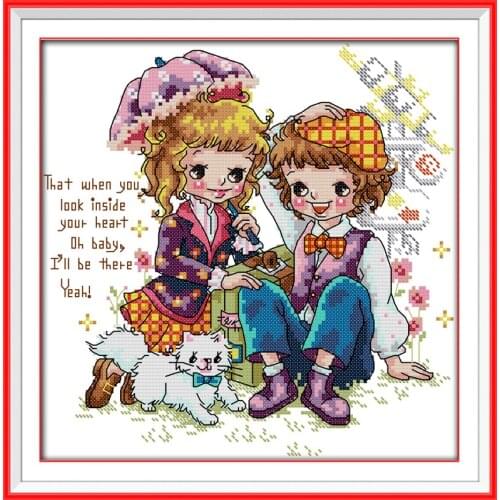Happy trip cross stitch kit 14ct 11ct count print canvas stitching embroidery DIY handmade needlework