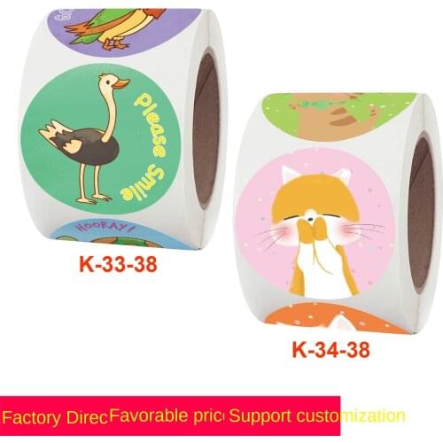 New rolled childrens toys incentive sticker label office stationery decoration label sealing