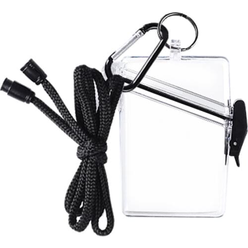 New 1pcs Cigarette Holder Clear Safe Waterproof Card Holder with Lanyard for Cards Heavy Duty Durable Locker Dry Box