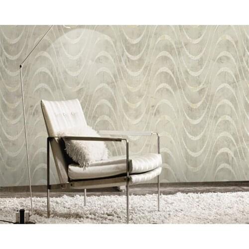 Beibehang American retro non-woven wallpaper home decoration upscale bedroom living room office wavy stripes green 3d wallpaper