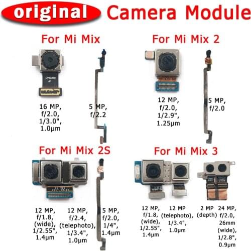 Original Front Rear Back Camera For Xiaomi Mi Mix 2 2s 3 Mix2 Mix2s Mix3 Main Facing Camera Module Flex Replacement Spare Parts