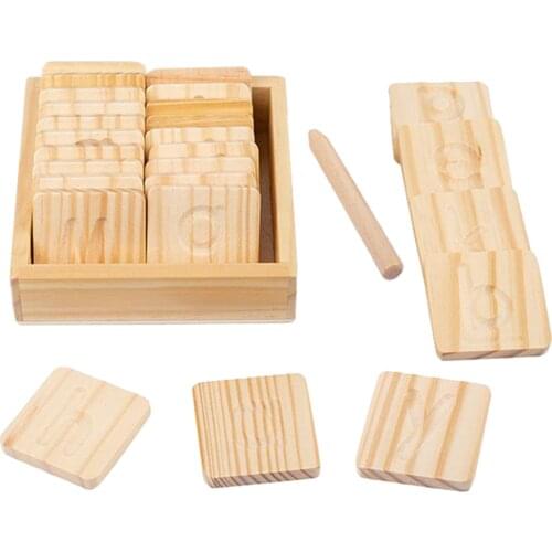 A to Z Capital Letters Tablet for Kids Educational Toy Board Alphabet Uppercase Cards Solid Wood Cards Blocks