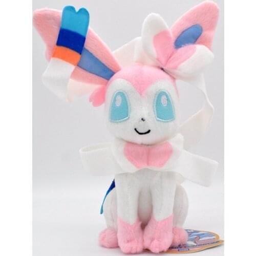 TAKARA TOMY Pokemon Cartoon Elf Anime Dolls 17cm-25cm Eevee Animal Plush Stuffed Toys Christmas Pikachu Birthyday Gifts for kids