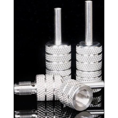 Recommend!!! 2018 New Tattoo and Body Art Lot Knurled Twist Auto-Lock Tattoo Grip Professional Stainless Steel 25mm Free Shippi