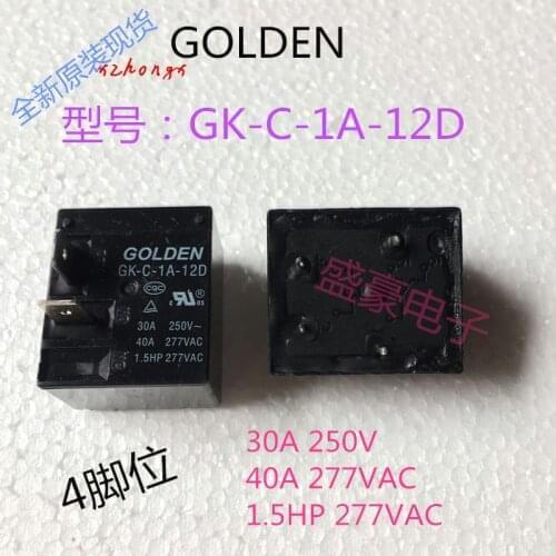 Relay gk-c-1a-12d 30A 250V 40A 277VAC 1.5HP