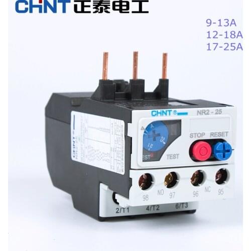 CHINT Thermal Overload Relay Temperature Overload Protector Current Relay NR2-25/Z 9-13A 12-18A 17-25A