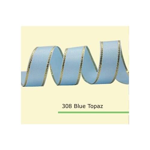 5/8" (16mm) Grosgrain Ribbon With Gold Edge 28 colors in stock