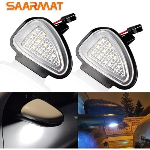2PCS Led Under Side Mirror Puddle Light For Volkswagen VW Golf 6 GTI Passat B7 Cabriolet Touran Accessories Led Courtesy Lights