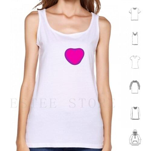 Glowing Pink Heart Tank Tops Vest Sleeveless Pink Glowing Heart Glowing Heart Love Pink Glow Glow In The Dark Shine
