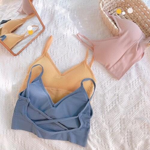 Cotton Sports Women Bra Sports Top Yoga Running Gym Top Bra Yoga Wear Wire Free Fitness Stretch Bra Tops Sports Wear For Women