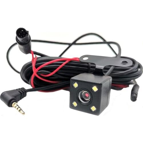 High Qaulity 5 Pin HD Car Rear View Camera Black Reverse Cam With 80 TV Lines 4 LED Night Vision Video Camera For All 12V Cars