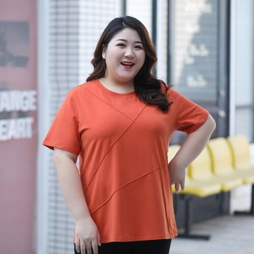 XL To 7XL Plus Size Woman Tshirts Summer Short Sleeve Casual T-shirt Women Tops Elegant Blusas Mujer T2112