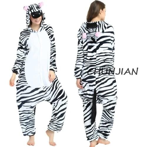Adult Zebra Pajamas Woman Fashion Flannel Kigurumi Pajama Pyjamas Boys Clothing Unicorn Pajamas Garcon Kigurumi Panda Pijamas