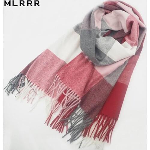 MLRRR New imitation cashmere quality plaid long section womens scarf