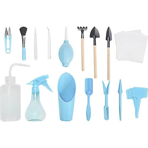 1 Set of Succulent Transplanting Tools 16 Pcs Combination of Flower Packaging Mini Gardening Supplies Potted Meat Tools Dropship