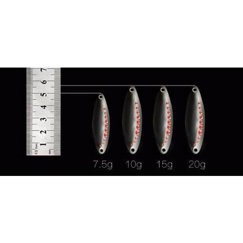 1 Piece Sale Fishing Artificial Lure Leech Spoons Metal Bait 7.5g/10g/15g/20g Zinc Alloy Lures Treble Hook