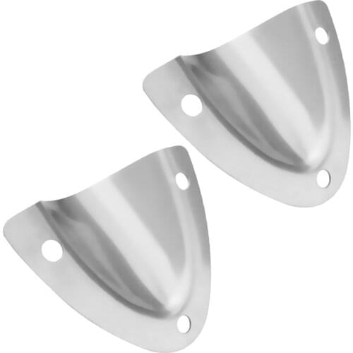 2pcs High Polished 316 Stainless Steel Clamshell Vent / Wire Cover Clam Shell Vent for Boat UV and weather resistant