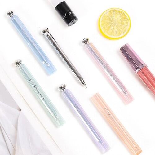 2PCS Wen Hao Creative Lipstick Gel Pen Creative Small Clean Pen Student Pencil 0.38GP6520