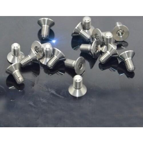 2Pcs M2.5 Titanium Screws Flat Countersunk head Allen inner hexagon bolt screw Length 4mm-16mm