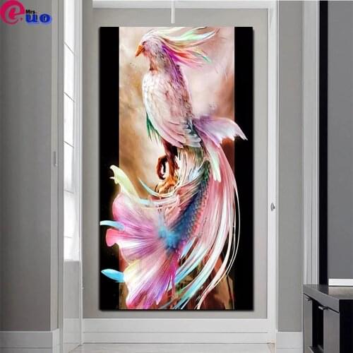 3D Diamond Painting Fantasy Animal Fish Bird Cross Stitch Diamond round 5D DIY Diamond Painting Embroidery Rhinestone