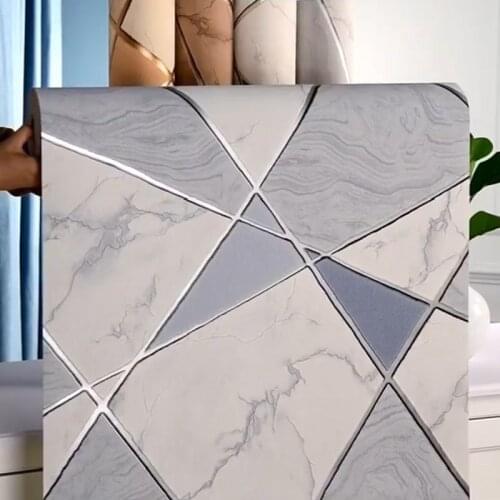 3D Wallpaper Modern Simple Non-Woven Flocking Wall Paper Living Room TV Sofa Bedroom Geometric Home Decor Papel De Parede Sala
