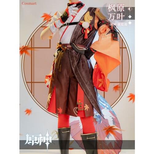 Anime Genshin Impact Kiryu Kazuha Cosplay Costume Game Suit Uniform Halloween Carnival Party Outfit For Men 2021 NEW