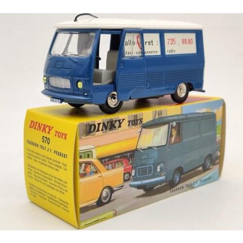 Atlas 1/43 Dinky Toys 570 For Fourgon Tole J7 P~geot Diecast Models Collection Used