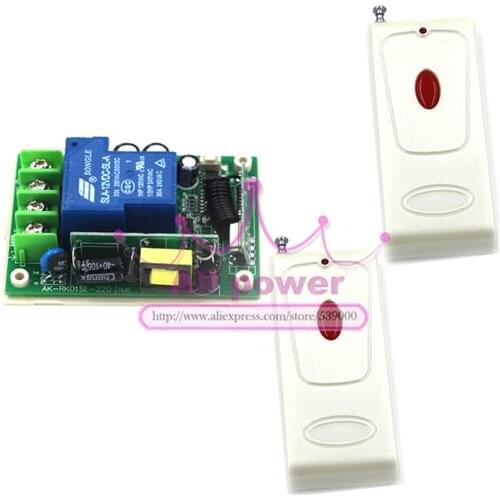 2016 New Wireless Remote Control Switch 85V-250V 110V 30A 1 Channel Smart Control On-off for Home Supplies with White Controller