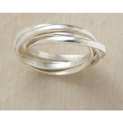 Bohemian Vintage Big Wide Multi-layer Cross Ring Personality Retro White Gold Color Statement Rings Wedding Anniversary Jewelry