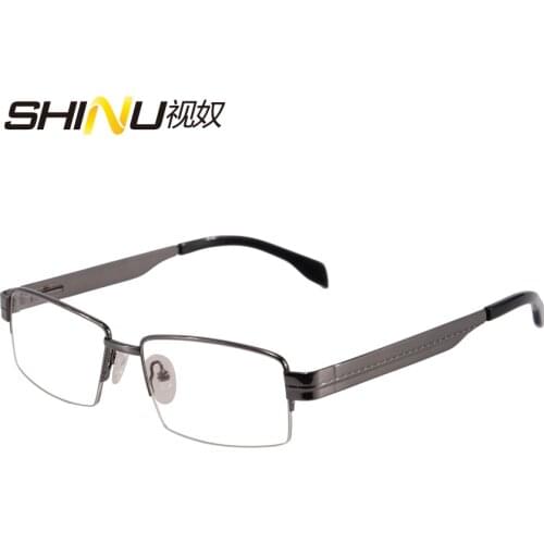 Brand designer alloy metal eye glasses high quality half rim optical frame for men style eyeglasses prescription small CF007