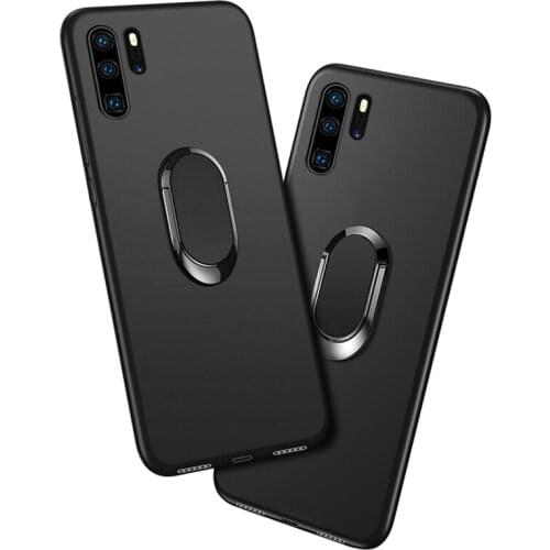 Cover For Huawei P30 Pro HW-02L VOG-L09 L29 Case Red Blue Black Classic Finger Ring 360 Degree Rotation Soft Silicon