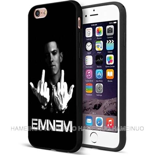 Black tpu case for iphone 5 5s SE 2020 6 6s 7 8 plus X 10 XR XS 11 pro MAX silicon cover Hip Hop Rapper Eminem rap