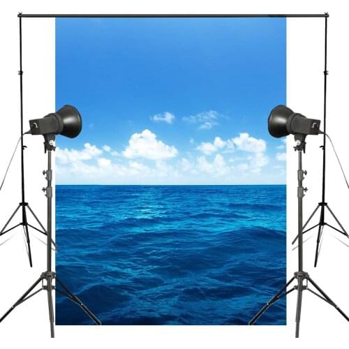 Blue Sky and Sea Water Photography Background Sea Theme Studio Props 150x220cm/150X210CM