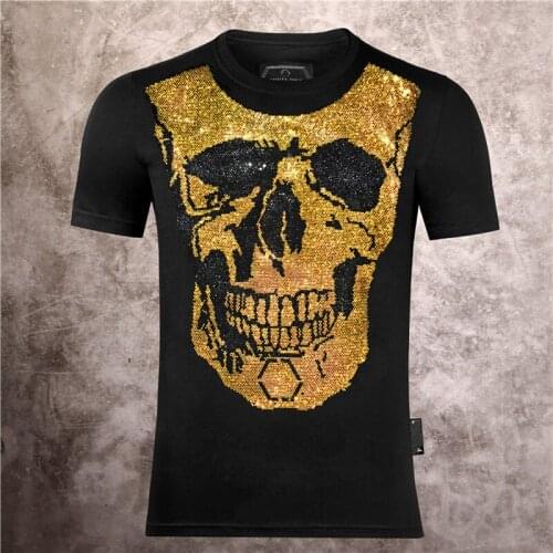 New Summer Men T-shirt Women Fashion Short-Sleeved Top Brand Plein Skull aaa T-shirt Men Round Neck Short-Sleeved Top Sportswear