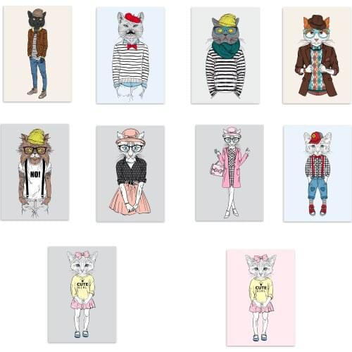 Picture On Wall Loft Animal Canvas Wall Art Nordic Posters and Prints Cat Paintings On Loft Interior Decoration Frameless