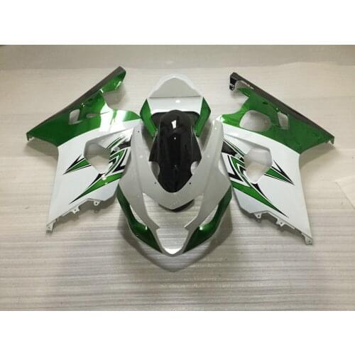 Motorcycle Fairing kit for GSXR600 750 04 05 GSXR600 GSXR750 K4 2004 2005 green white Fairings bodywork +gifts KU05