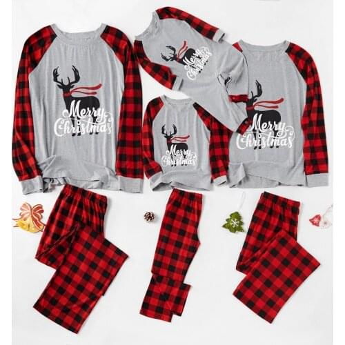 0-9T Christmas Family Clothing Women Men Daddy mommy and me Kid Boy Girl Clothes PJ Set Top and Pant suit Xmas home wear outfit