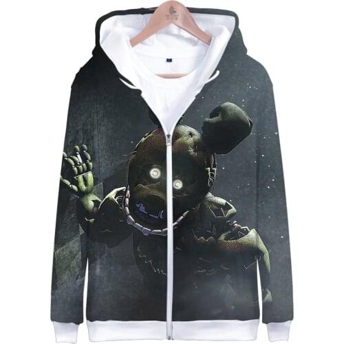 Costume Leuke Vijf Nachten Op Freddys Hoodies FNAF Kinderen Rits Hoodie Sweatshirt voor Kinderen Jongens Winter Herfst Costume
