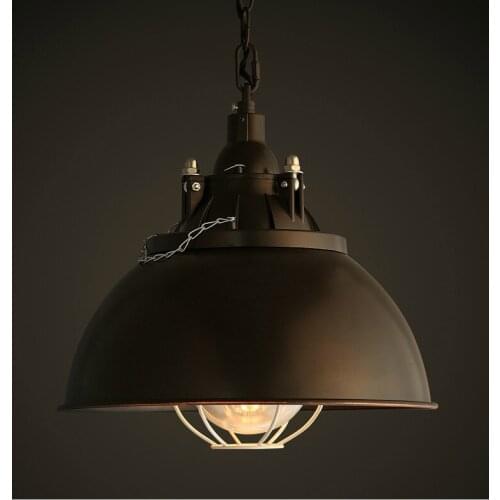 Loft vintage pendant lights iron lamp shades Edison E27 holder retro industry black hanging light for kitchen dining room