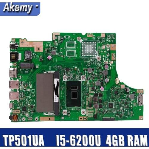 Amazoon TP501UA Laptop motherboard I5-6200 CPU 4GB RAM For Asus TP501UA TP501UQ TP501UB Test mainboard TP501UA motherboard