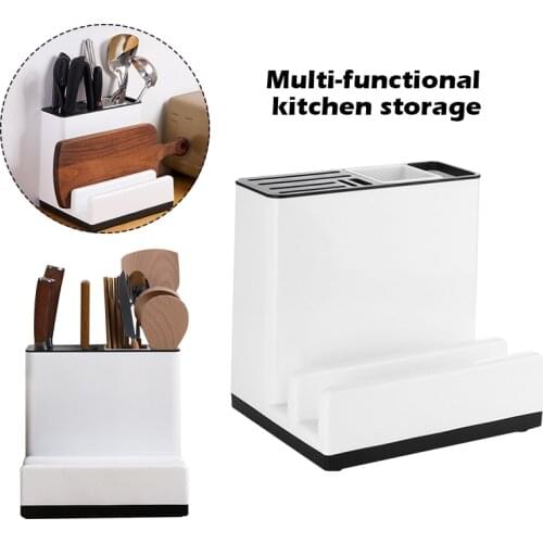 Kitchen Multifunctional Knife Holder Pot Cover Storage Board Stand Cutting Board Home Cutlery Scissors Organizer Tool