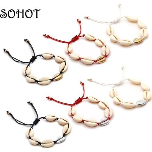 SOHOT New Real Cowrie Shell Women Jewelry Set Bright Gold Silver Color Alloy Accessories For Thanksgiving Days Mother Bijoux