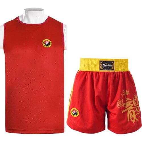 JDUanL 3XS-3XL Adults Kids MMA Boxing Muay Thai Shorts+T Shirt Uniforms Sanda Trunk Kickboxing Sparring Wushu Outfits 2020 DDO