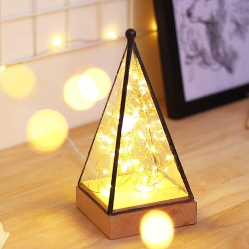 Nordic Ins Solid Wood Cute Night Light Charging Bedroom Bedside Lampara LED Personality Creative Table Lamp Home Decoration