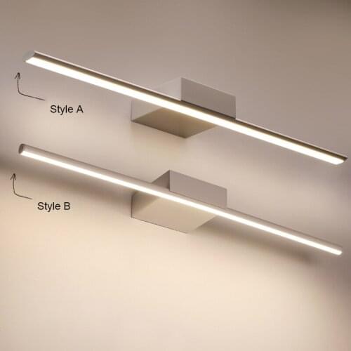 New Arrival Hot Black/White 400/600/800/1000/1200mm Led bathroom mirror lights Modern makeup dressing led lamp
