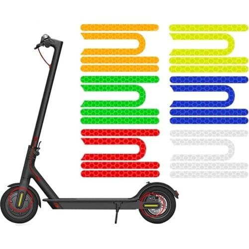 4Pcs/set Suitable For Xiaomi Mijia M365 Pro Electric Scooter Reflective Sticker Red/Blue/Yellow/Orange/Green/Silver